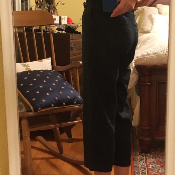 Amazon Essentials Linen Capri Black Pants XS NWT - Picture 1 of 9